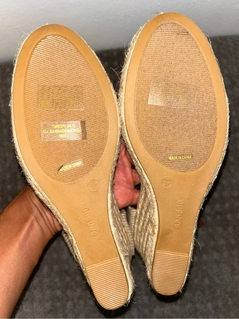 Bamboo Espadrilles Wedges - 10